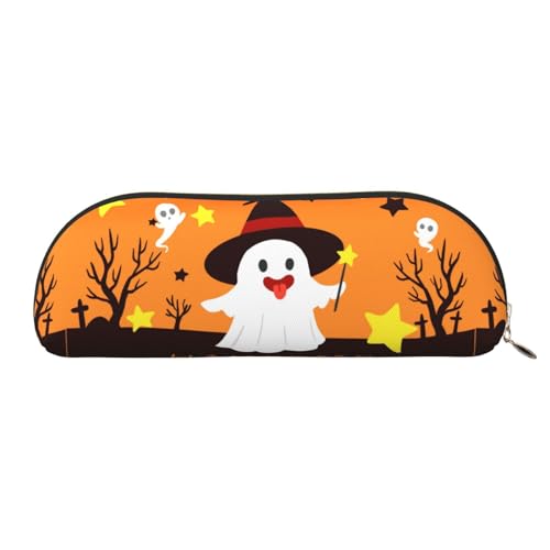 JCAKES Halloween Leder Federmäppchen Federmäppchen für Mädchen Mäppchen Jungen Federtaschen Kleine Federbox Personalisierte Federmäppchen Kosmetiktaschen, gold, Einheitsgröße, Taschen-Organizer von JCAKES