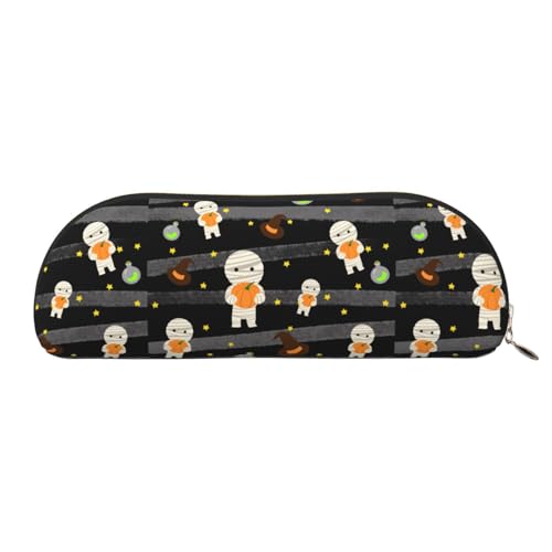 JCAKES Halloween Leder Federmäppchen Federmäppchen für Mädchen Mäppchen Jungen Federtaschen Kleine Federbox Personalisierte Federmäppchen Kosmetiktaschen, gold, Einheitsgröße, Taschen-Organizer von JCAKES