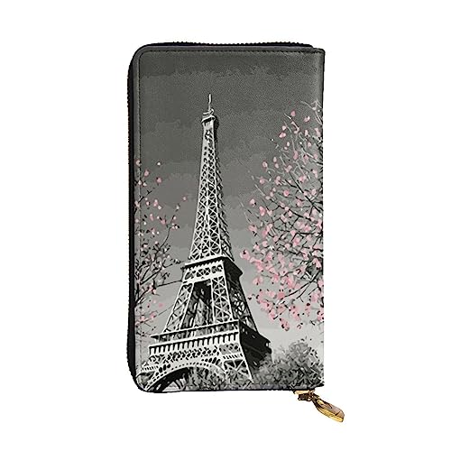 JCAKES Leder Lange Tasche Brieftasche Paris Tower Kartenbrieftasche Leder Brieftaschen Reise Brieftasche Brieftaschen, Kartenetuis & Geld Organisatoren, Schwarz , Einheitsgröße, Modern von JCAKES