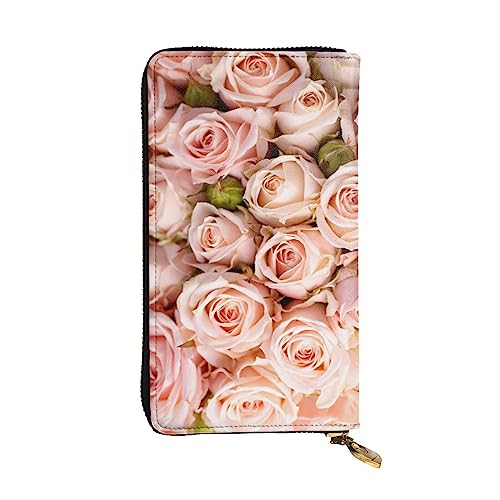 JCAKES Leder Lange Tasche Brieftasche Rosa Rosen Karte Brieftasche Leder Brieftaschen Reise Brieftasche Brieftaschen, Kartenetuis & Geld Organisatoren, Schwarz , Einheitsgröße, Modern von JCAKES