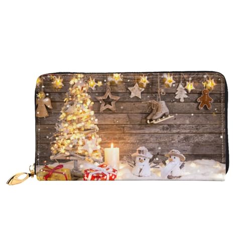 JCAKES Niedliche Weihnachtsferien Leder Geldbörse Herren Geldbörsen Frauen Geldbörsen Reisebrieftasche Brieftaschen für Männer Geldbörse für Frauen Herren Ledergeldbörse Personalisierte Geldbörsen für von JCAKES