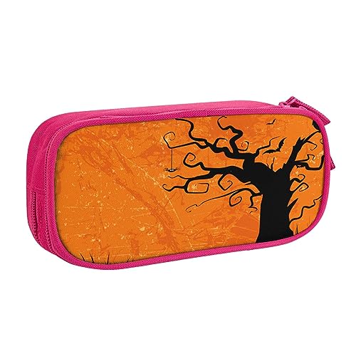 JCAKES Orange Halloween Party Große Kapazität Doppelschicht Federmäppchen Doppelter Reißverschluss Federmäppchen Federmäppchen Personalisierte Bleistift Große Federmäppchen Make-up Tasche, rose, von JCAKES