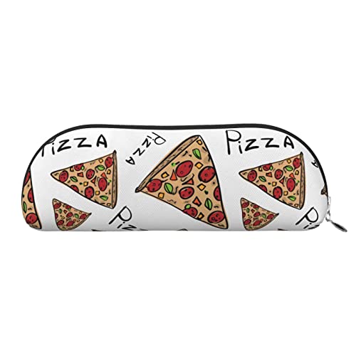 JCAKES Pizza Muster Leder Federmäppchen Federtasche für Mädchen Mäppchen Jungen Federtaschen Klein Federmäppchen Personalisierte Federmäppchen Kosmetiktaschen, silber, Einheitsgröße, Taschen-Organizer von JCAKES