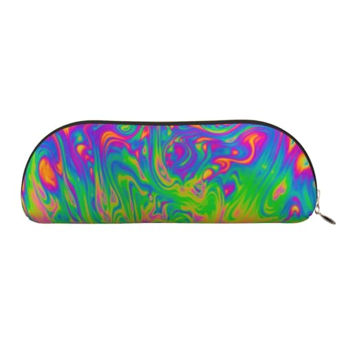 JCAKES Rainbow Color Abstract Leather Pencil Case Pencil Case for Girls Pencil Cases Boys Pencil Cases Small Pencil Box Personalised Pencil Case Cosmetic Bags, gold, Einheitsgröße, Taschen-Organizer von JCAKES