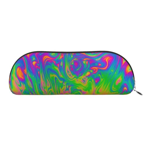 JCAKES Rainbow Color Abstract Leather Pencil Case Pencil Case for Girls Pencil Cases Boys Pencil Cases Small Pencil Box Personalised Pencil Case Cosmetic Bags, silber, Einheitsgröße, Taschen-Organizer von JCAKES