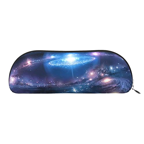 JCAKES Space Planets Leder Federmäppchen Mäppchen Federtasche für Mädchen Mäppchen Jungen Federtaschen Kleine Federbox Personalisierte Federmäppchen Kosmetiktaschen, silber, Einheitsgröße, von JCAKES