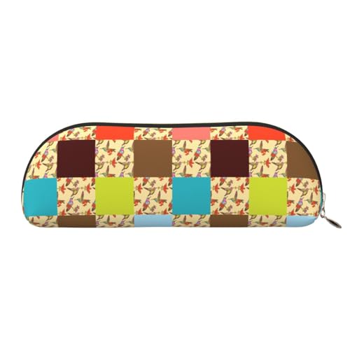 JCAKES Tartan Design Leder Federmäppchen Federtasche für Mädchen Mäppchen Jungen Federtaschen Kleine Federbox Personalisierte Federmäppchen Kosmetiktaschen, gold, Einheitsgröße, Taschen-Organizer von JCAKES