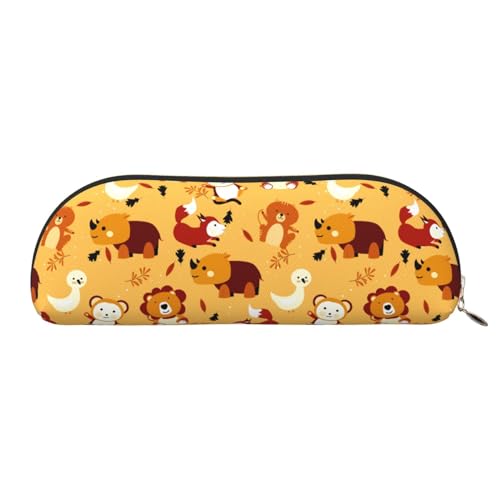 JCAKES Tiere Leder Federmäppchen Federtasche für Mädchen Mäppchen Jungen Federtaschen Klein Federbox Personalisierte Federmäppchen Kosmetiktaschen, gold, Einheitsgröße, Taschen-Organizer von JCAKES