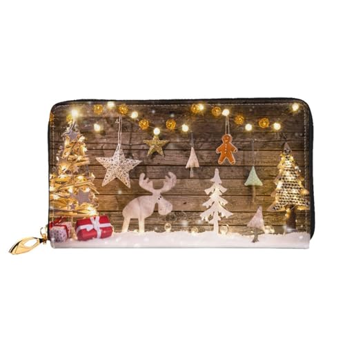 JCAKES Weihnachten Dekorieren Leder Geldbörse Herren Geldbörsen Frauen Geldbörsen Reise Brieftasche Brieftaschen für Männer Brieftasche für Frauen Herren Leder Geldbörse Personalisierte Geldbörsen für von JCAKES