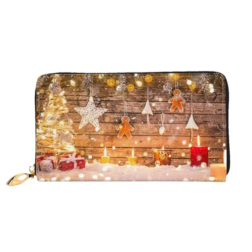 JCAKES Weihnachten Dekorieren Leder Geldbörse Herren Geldbörsen Frauen Geldbörsen Reise Brieftasche Brieftaschen für Männer Brieftasche für Frauen Herren Leder Geldbörse Personalisierte Geldbörsen für von JCAKES