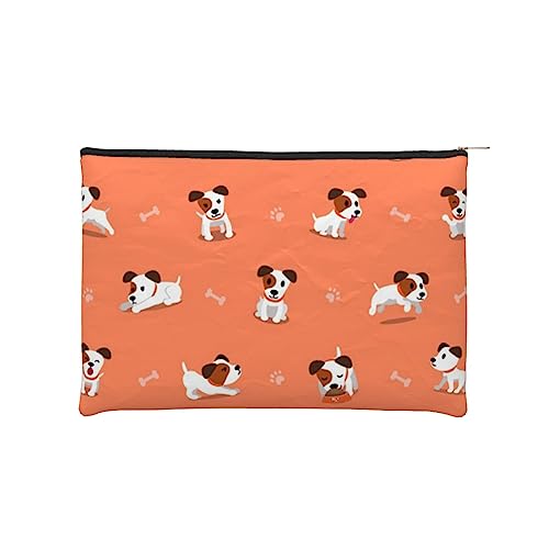 Kosmetiktasche, Reise-Organizer-Tasche – Hund mit großen Knochen, kleine Kosmetiktaschen für Frauen – Kulturbeutel – Mini-Make-up-Tasche mit Reißverschluss, Schwarz , Einheitsgröße von JCAKES