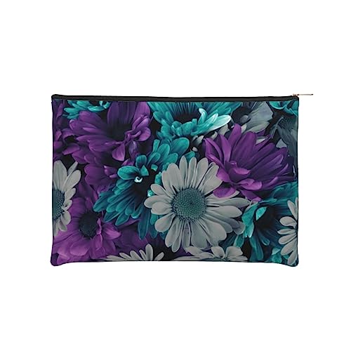 Kosmetiktasche, Reise-Organizer-Tasche – bunte Blumen, kleine Kosmetiktaschen für Frauen – Kulturbeutel – Mini-Make-up-Tasche mit Reißverschluss, Schwarz , Einheitsgröße von JCAKES