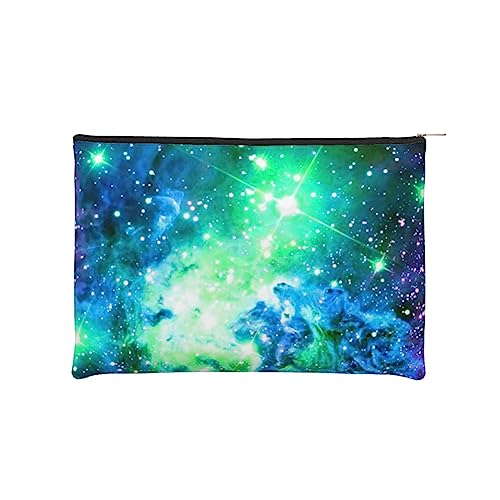 Kosmetiktasche-Reise-Organizer-Tasche – Grün Blau Lila Galaxy kleine Kosmetiktaschen für Frauen – Kulturbeutel – Mini-Make-up-Tasche mit Reißverschluss, Schwarz , Einheitsgröße von JCAKES