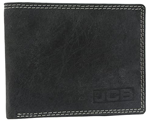 JCB - Herren-b枚rse aus echtem Leder, JCB, RFID-b枚rse, M眉nzb枚rse, Ausweishalter, Rei脽verschluss, Schwarz , JCB Wallet With ID Pocket, von JCB