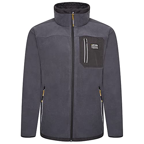 JCB - Trade Steel Fleece-Jacke mit durchgehendem Reißverschluss – Fleecejacke für Herren – Herren-Fleecejacken mit durchgehendem Reißverschluss – Herren-Arbeitskleidung – Herrenbekleidung, blau, XL von JCB
