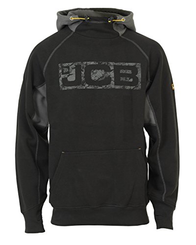 Jcb Horton Kapuzenpullover/Sweatshirt, Arbeitskleidung, mit Logo-Aufdruck, starkes Material, D-WJ, Schwarz, D-WJ von JCB