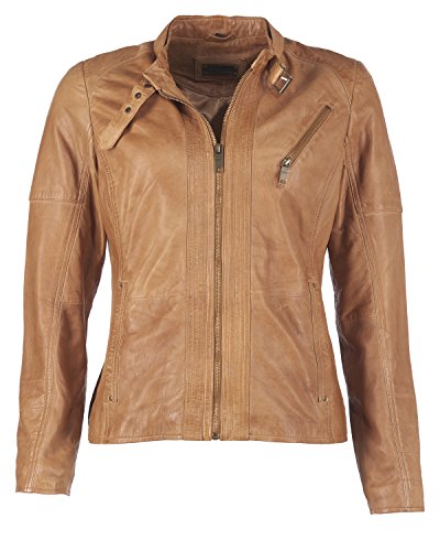 JCC Damen Lederjacke Feminin Geschnitten 15-7-2 Cognac M von JCC