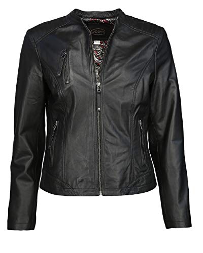 JCC Damen Lederjacke Modern 125302 Black 36 von JCC