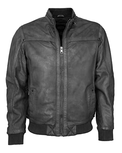 JCC Herren Lederblouson 31020348 Graphite XXL von JCC