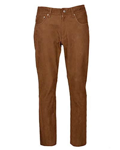 JCC Herren Lederhose Mit Gerader Beinlänge Phill Cognac 52 Braun von JCC