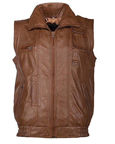 JCC Herren Lederweste Bigvest2 Cognac 56 von JCC