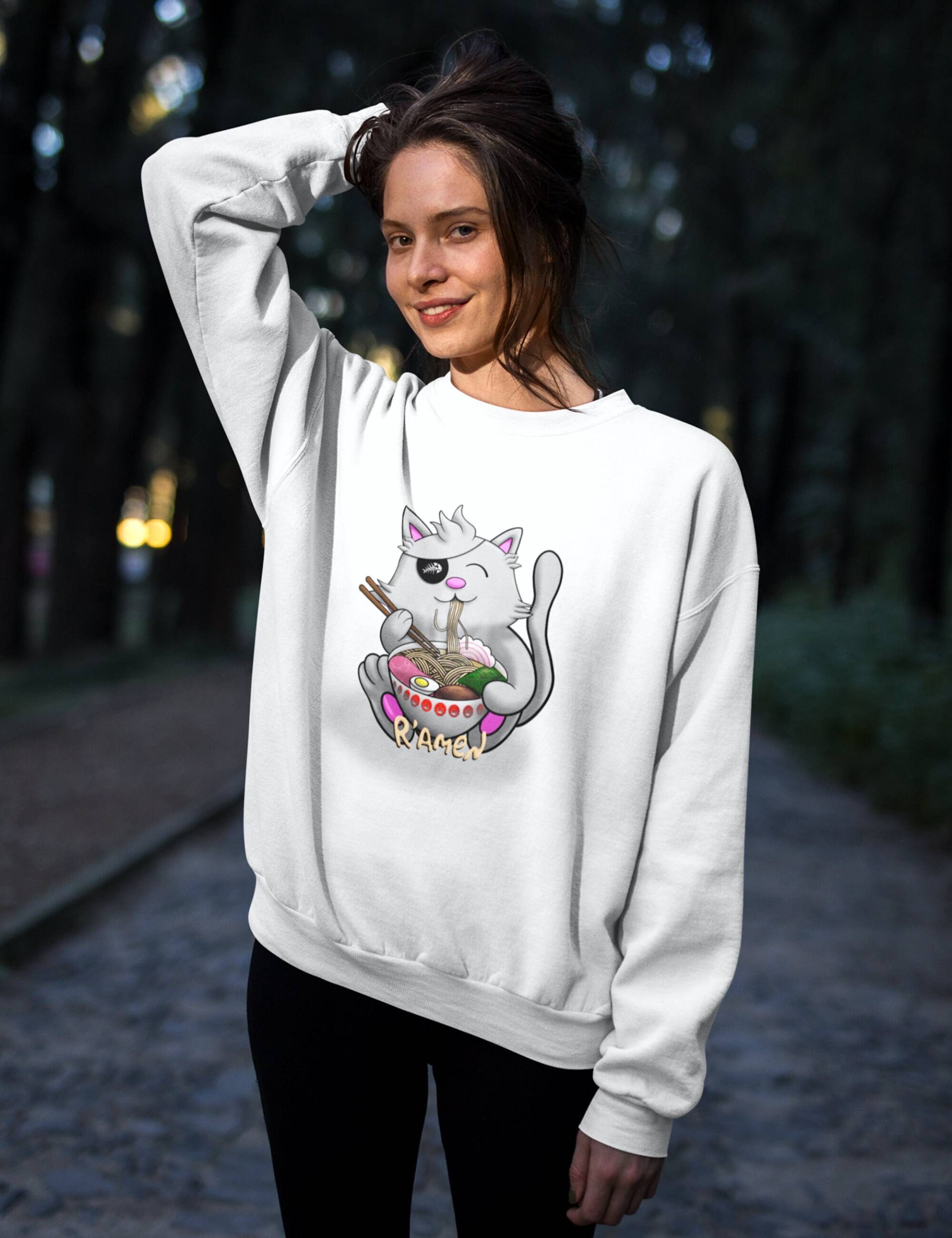 Ramen Essen Katze Unisex Heavy Blend Rundhals-Sweatshirt Ramen Essen Katze Unisex Heavy Blend Rundhals-Sweatshirt von JCDesignsByJAC3d