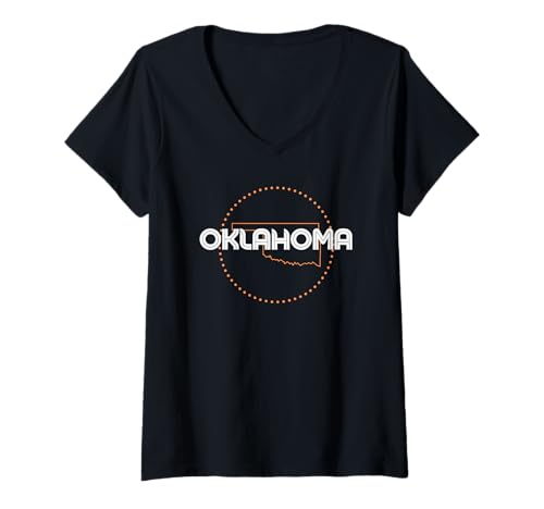 Damen Oklahoma T-Shirt mit V-Ausschnitt Damen Oklahoma T-Shirt mit V-Ausschnitt von JCK Oklahoma