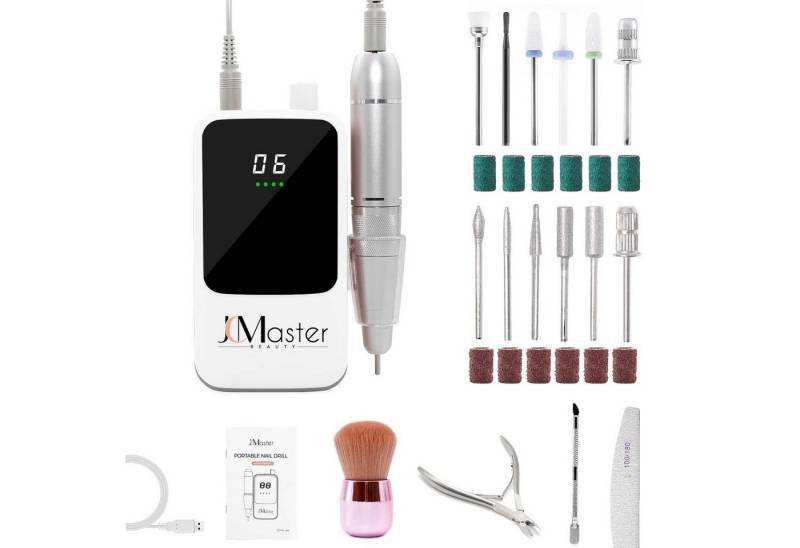 JCMaster Maniküre-Pediküre-Set, Nagelfräser 35000RPM, 5200mAh, 12 Nagelfeile-Bits und Schleifbänder JCMaster Maniküre-Pediküre-Set, Nagelfräser 35000RPM, 5200mAh, 12 Nagelfeile-Bits und Schleifbänder von JCMaster