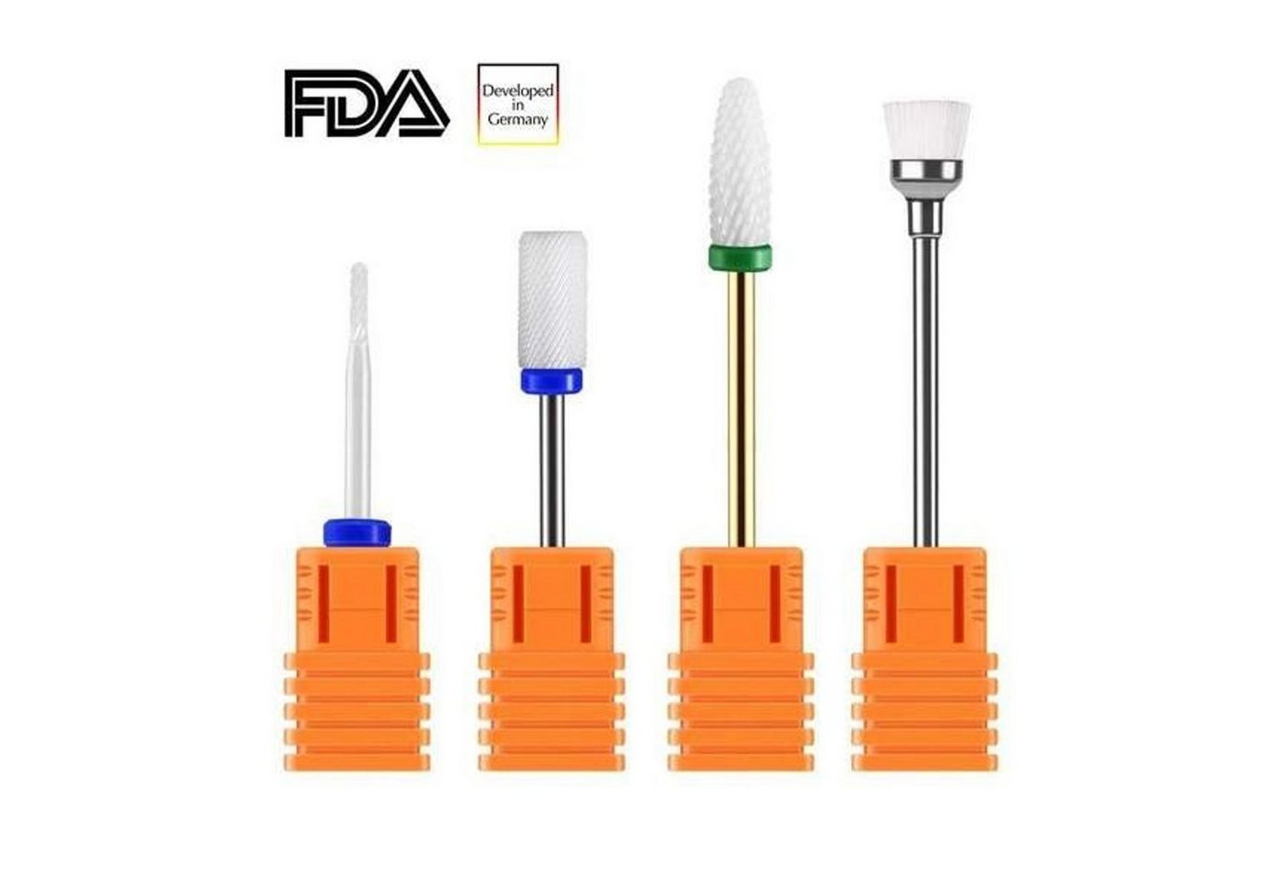 JCMaster Maniküre-Pediküre-Set, 3x Keramik Nagelfräser Bit + 1x Bürstenbit JCMaster Maniküre-Pediküre-Set, 3x Keramik Nagelfräser Bit + 1x Bürstenbit von JCMaster