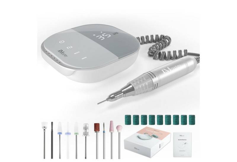JCMaster Maniküre-Pediküre-Set TouchPro+ Nagelfräser 35000RPM mit Aufsätze Bits, Profi Nagel Fräsmaschine für Gelnägel, Acrylnägel, Kunstnägel von JCMaster