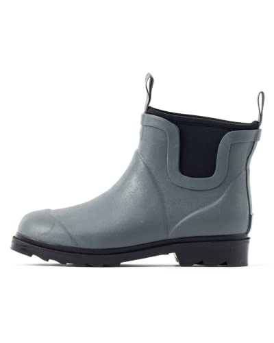 JCRainsoul Kurze Regenstiefel für Damen, wasserdichte Gartenschuhe, Chelsea-Regenstiefel für Damen, 4 mm Neopren-Regenstiefel, Arbeit, rutschfeste Gartenschuhe (Größe 38-45), E-haze Ash, 37.5 EU von JCRainsoul