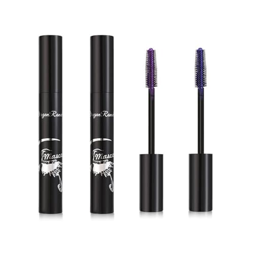 JCUGSBS 2PCS Blue Purple 5D Telescopic Mascara for Eyelashes, Waterproof Smudge-proof Long Lasting Colored Mascara, Voluminous Curling Non-clump Mascara, False Lash Effect Extension Makeup von JCUGSBS