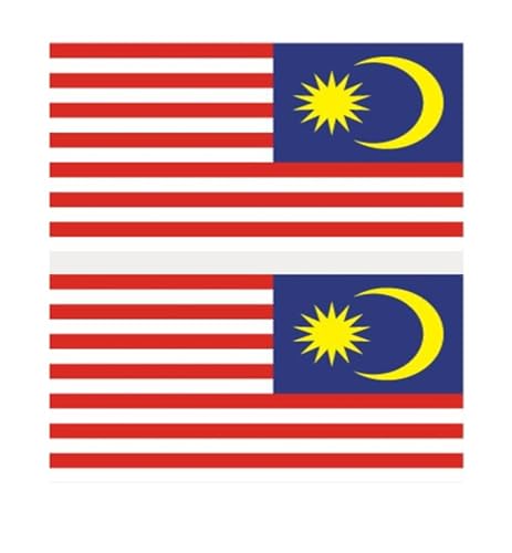 10 Stück 60 x 80 mm, wasserdicht, Einweg-Fußball-Fan-Flagge, temporäre Tätowierung, Gesichts-Patch (Color : Malaysia, Size : A) von JCUIyon