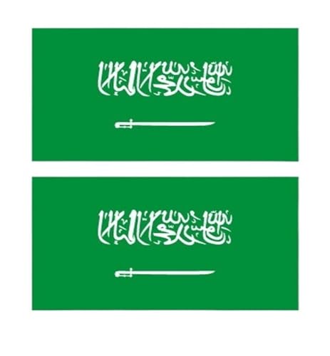 10 Stück 60 x 80 mm, wasserdicht, Einweg-Fußball-Fan-Flagge, temporäre Tätowierung, Gesichts-Patch (Color : Saudi Arabia, Size : A) von JCUIyon