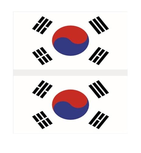 10 Stück 60 x 80 mm, wasserdicht, Einweg-Fußball-Fan-Flagge, temporäre Tätowierung, Gesichts-Patch (Color : South Korea, Size : A) von JCUIyon