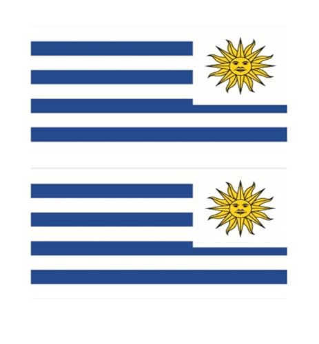 10 Stück 60 x 80 mm, wasserdicht, Einweg-Fußball-Fan-Flagge, temporäre Tätowierung, Gesichts-Patch (Color : Uruguay, Size : A) von JCUIyon