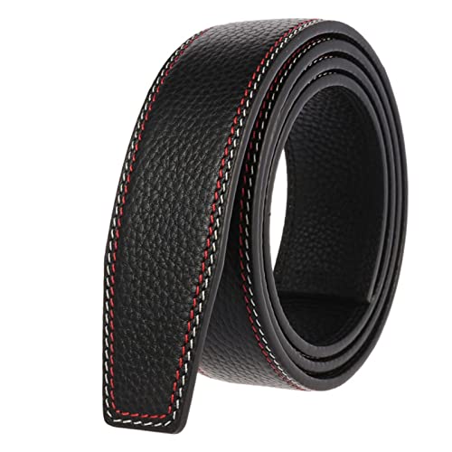 JCUIyon 1 stücke Leder Gürtel Ohne Schnalle 3,5 cm Breite Keine Schnalle Gürtel Männer Mode(115CM) von JCUIyon