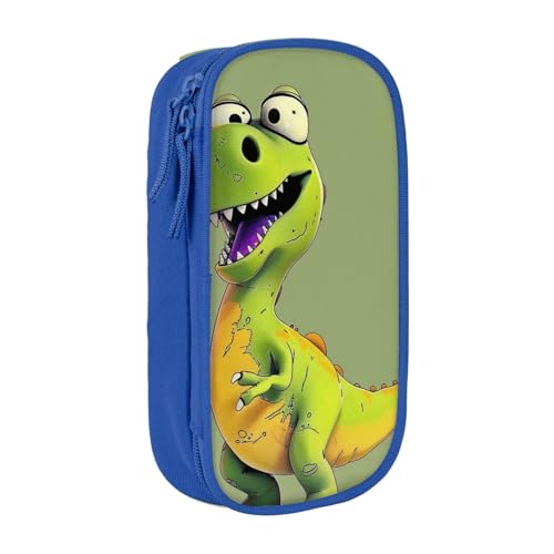 JCVOTREL Federmäppchen mit Cartoon-Dinosaurier-Motiv, großes Fassungsvermögen, Schreibwaren-Tasche, Stifteetui mit Reißverschluss, für Schule, Reisen, Büro, blau, Einheitsgröße, Kosmetiktasche von JCVOTREL