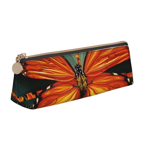 JCVOTREL Federmäppchen mit Mohnblumen-Motiv, dreieckig, Schreibwaren-Tasche, Stifteetui mit Reißverschluss, für Schule, Reisen, Büro, Orange, Schmetterling, Einheitsgröße, Kosmetiktasche JCVOTREL Federmäppchen mit Mohnblumen-Motiv, dreieckig, Schreibwaren-Tasche, Stifteetui mit Reißverschluss, für Schule, Reisen, Büro, Orange, Schmetterling, Einheitsgröße, Kosmetiktasche von JCVOTREL