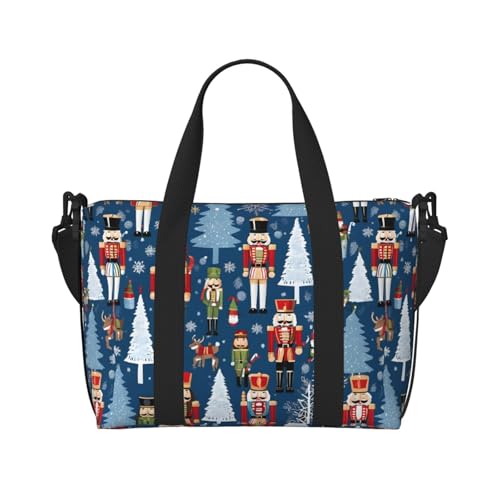 Faltbare Reisetasche, Reisetasche, Handgepäck, Handtasche, Übernachtung, Crossbody-Tasche für Damen – Nussknacker, Ballett, Weihnachten, Tanz, Schwarz, Einheitsgröße, Schwarz , Einheitsgröße von JCVYTSDLK