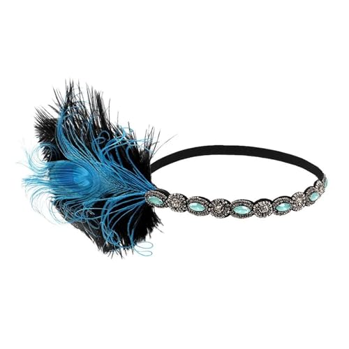 Feder-Kopfschmuck für Damen Feder-Stirnband, 1920er-Jahre-Kopfschmuck, Vintage-Party-Kostüm, Haar-Kopfschmuck(B) von JCXIOC