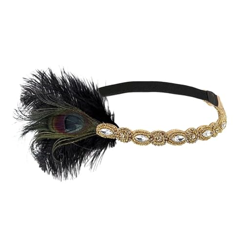 Feder-Kopfschmuck für Damen Feder-Stirnband, 1920er-Jahre-Kopfschmuck, Vintage-Party-Kostüm, Haar-Kopfschmuck(C) von JCXIOC