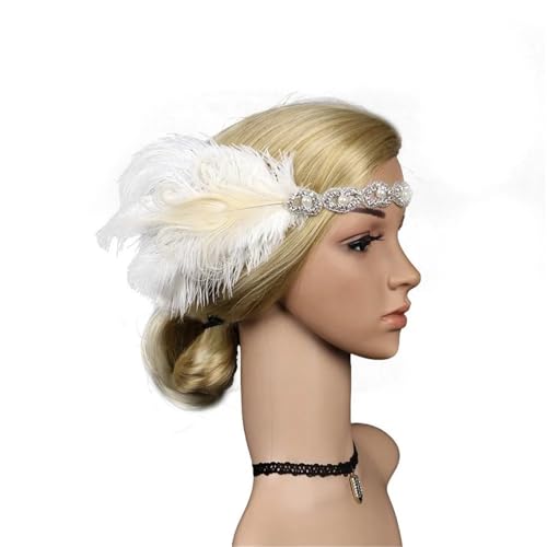 Feder-Kopfschmuck für Damen Kopfschmuck Feder Stirnband Vintage(Color5) von JCXIOC