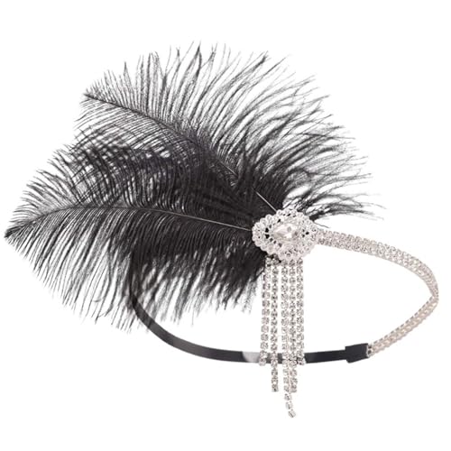 Feder-Kopfschmuck für Damen Stirnband Feder Kopfschmuck 20er Jahre Accessoire(Color2) von JCXIOC
