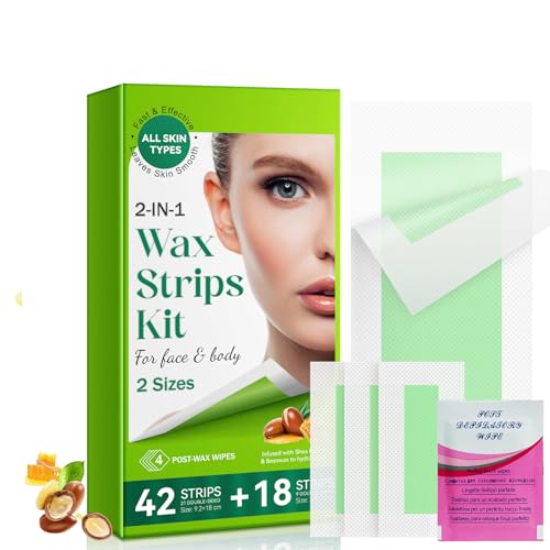 60 Counts wachs haarentfernung, Wachsstreifen zur Haarentfernung für Frauen Männer, Wax Strips for Hair Removal, Gesichtshaarentfernung für Frauen, Wachsstreifen für Gesicht, Körper, Arme, Beine 60 Counts wachs haarentfernung, Wachsstreifen zur Haarentfernung für Frauen Männer, Wax Strips for Hair Removal, Gesichtshaarentfernung für Frauen, Wachsstreifen für Gesicht, Körper, Arme, Beine von JCZQDRPC