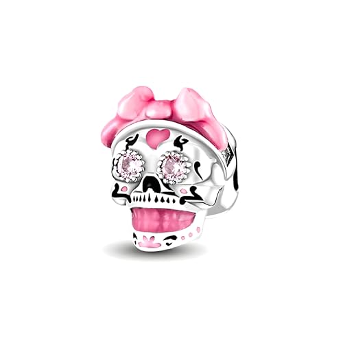 D 69 Charm Catrina rosa, Plata de Ley 925, Compatible con Pulsera Pandora D 69 Charm Catrina rosa, Plata de Ley 925, Compatible con Pulsera Pandora von JCaleydo