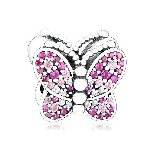 G 18 Charm Rosa Schmetterling, 925er Sterlingsilber, Kompatibel mit Pandora Armband G 18 Charm Rosa Schmetterling, 925er Sterlingsilber, Kompatibel mit Pandora Armband von JCaleydo