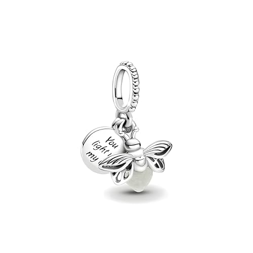 G 191 Charm Glühwürmchen, 925er Sterlingsilber, Kompatibel mit Pandora Armband von JCaleydo