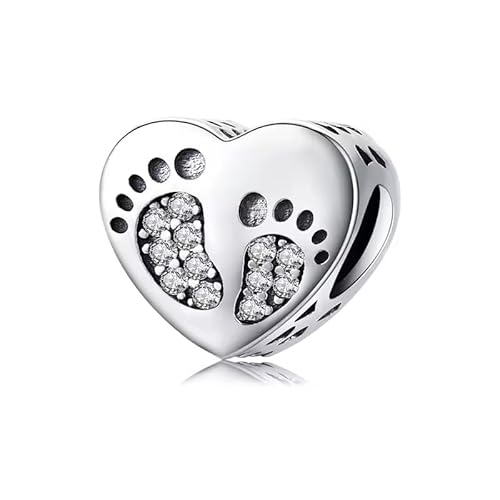 G 250 Charm Herz Kinderfüße, 925 Sterlingsilber, kompatibel mit Pandora Armband G 250 Charm Herz Kinderfüße, 925 Sterlingsilber, kompatibel mit Pandora Armband von JCaleydo