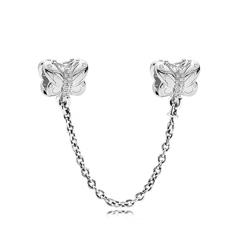 G 256 Charm Sicherheitskette Schmetterlinge, 925 Sterlingsilber, kompatibel mit Pandora Armband G 256 Charm Sicherheitskette Schmetterlinge, 925 Sterlingsilber, kompatibel mit Pandora Armband von JCaleydo